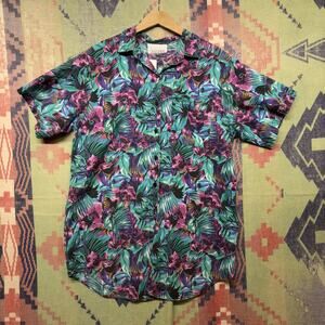 Casey and Max Vintage Floral  Button Down Shirt Large 90s